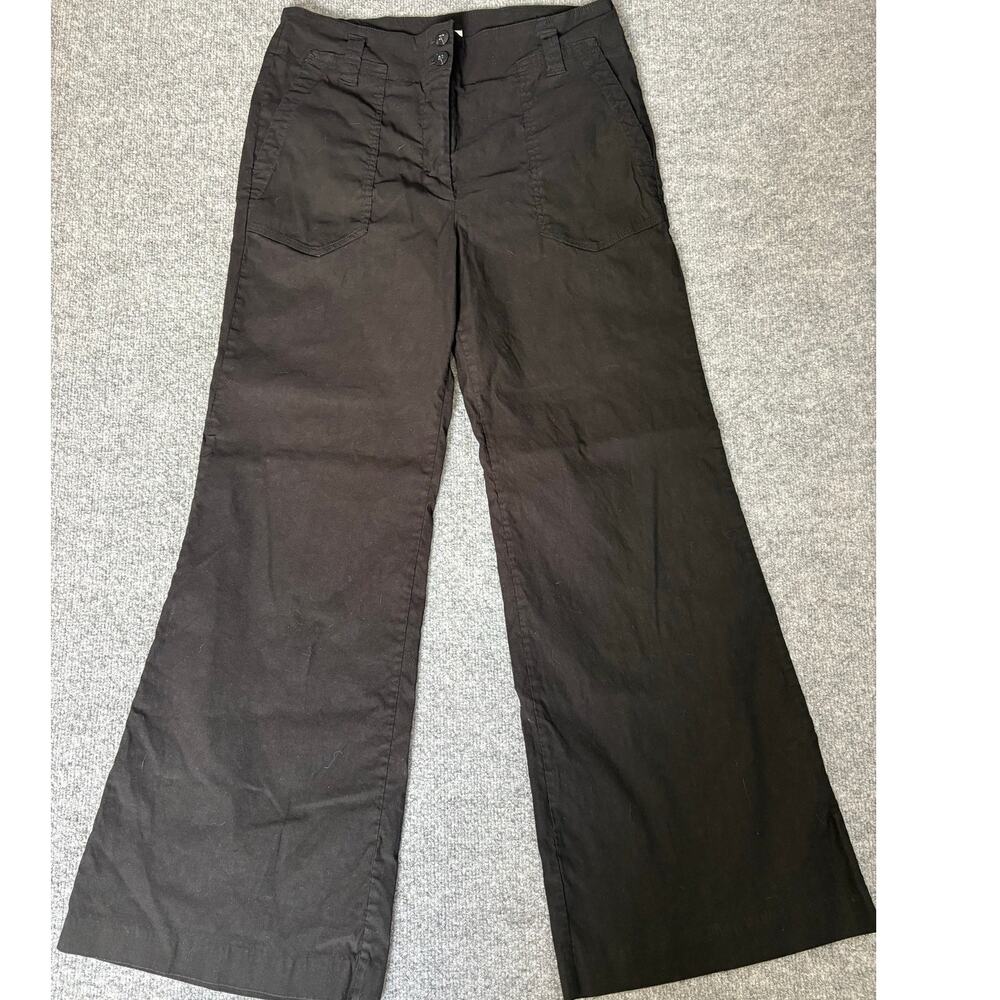Maeve Anthropologie Wide Leg Pants Black Size 14